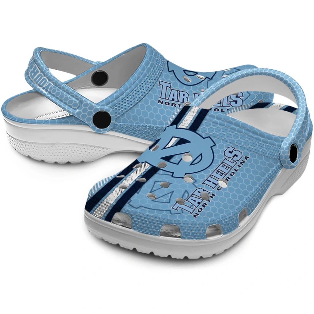 personalized-north-carolina-tar-heels-contrasting-stripes-clogs-high-quality