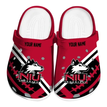 Personalized Northern Illinois Huskies Football Motif Clogs