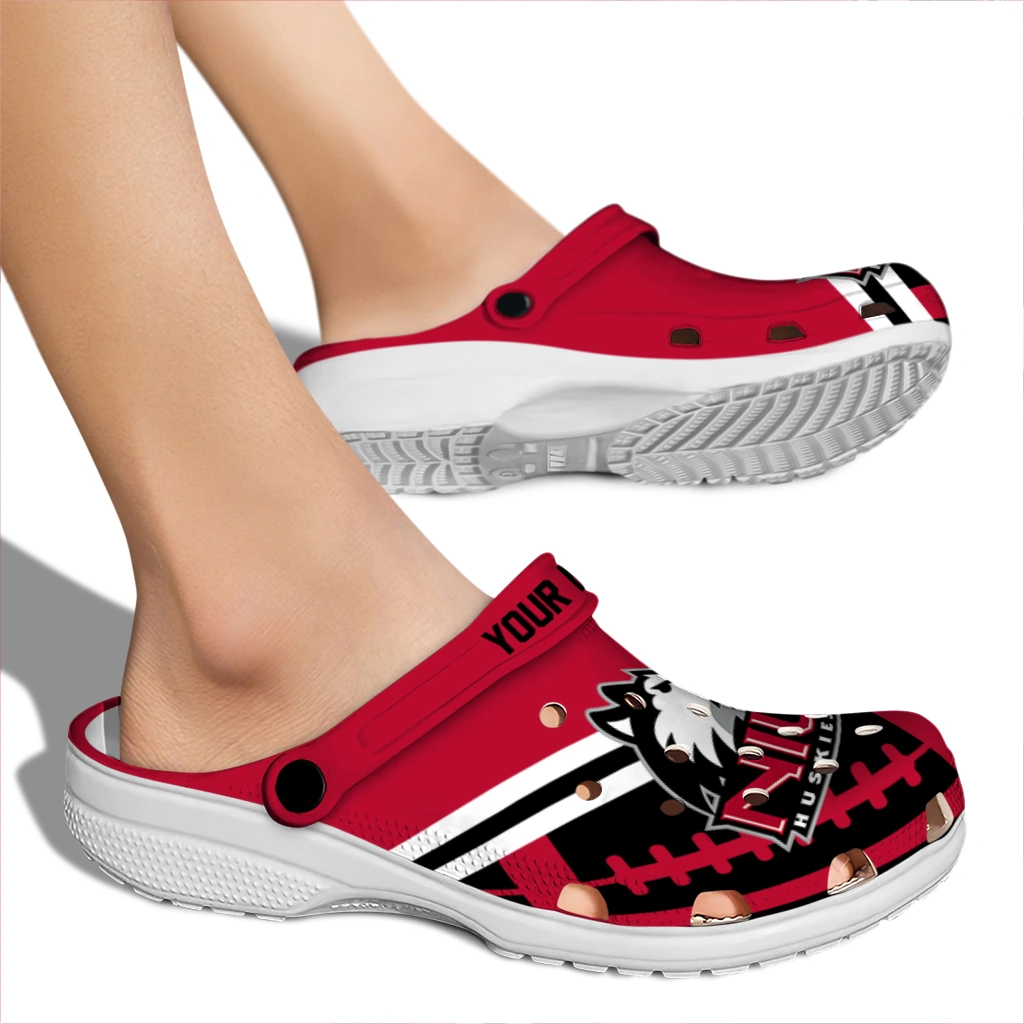personalized-northern-illinois-huskies-football-motif-clogs-fashion-forward
