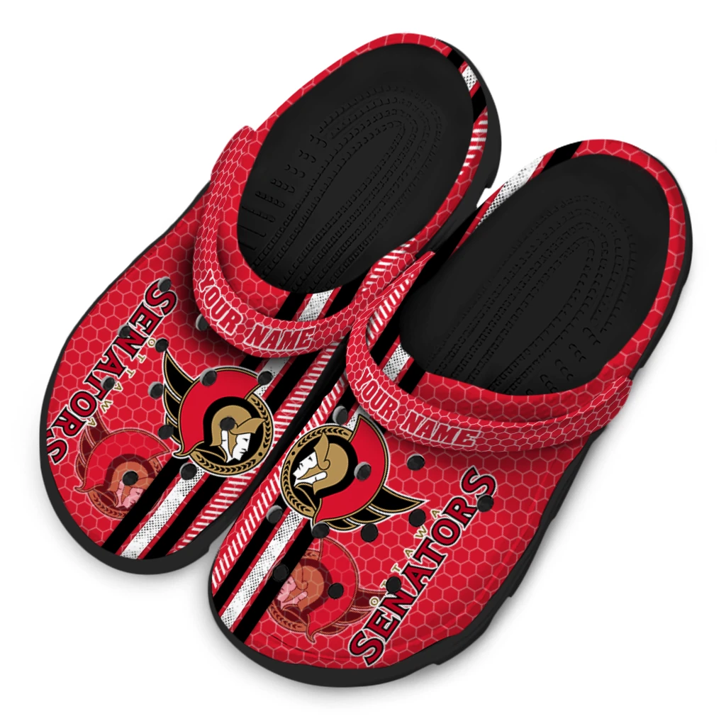 personalized-ottawa-senators-contrasting-stripes-clogs-latest-model