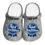 personalized-pabst-blue-ribbon-cracked-concrete-gray-blue-clogs-best-selling-hey-clogs.webp