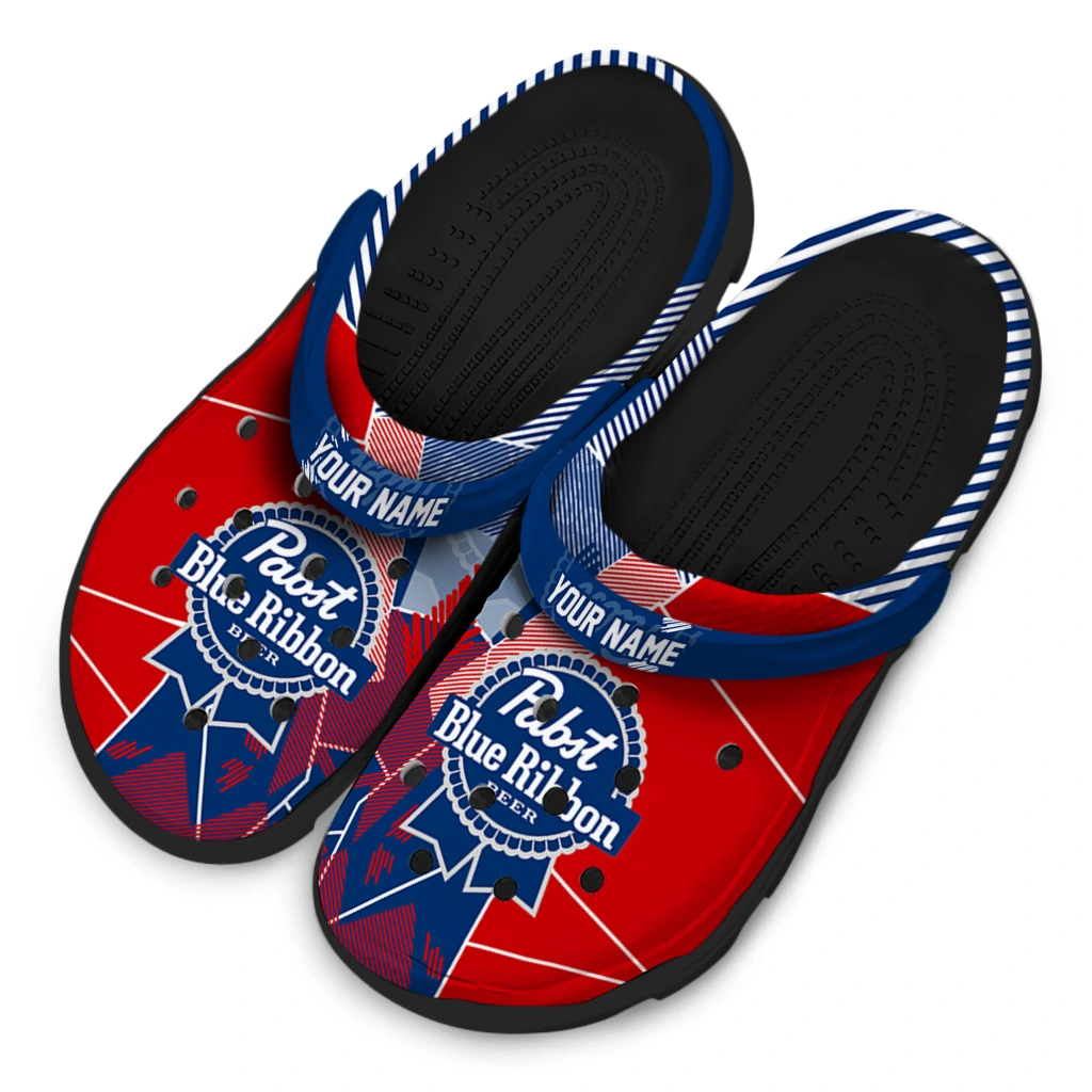 personalized-pabst-blue-ribbon-triangles-red-blue-clogs-latest-model-hey-clogs.webp