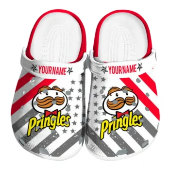 Personalized Pringles Star Strikes Red Gray Clogs