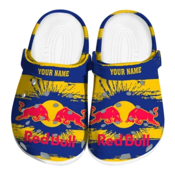 Personalized Red Bull Brush Emblem Yellow Blue Clogs