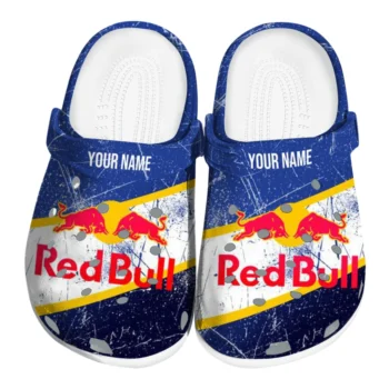 Personalized Red Bull Collide Blue White Clogs