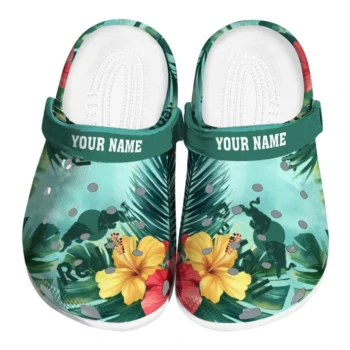 Personalized Red Bull Hawaii Green Red Clogs