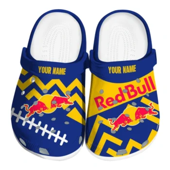 Personalized Red Bull Lightning Blue Yellow Clogs