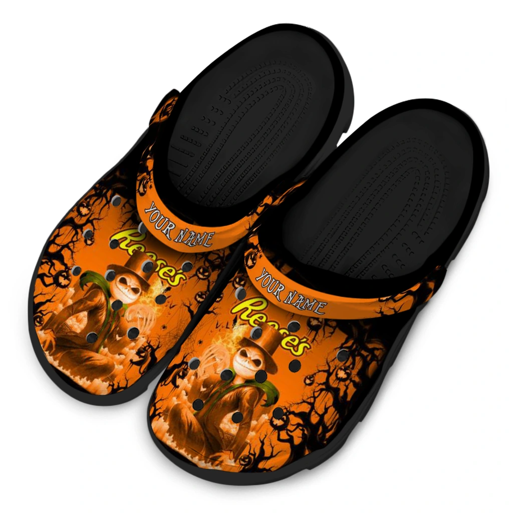 personalized-reeses-pumpkin-faces-orange-black-clogs-latest-model-hey-clogs.webp