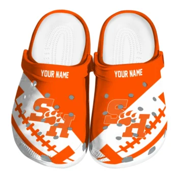 Personalized Sam Houston Bearkats Football Motif Clogs