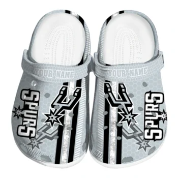 Personalized San Antonio Spurs Contrasting Stripes Clogs