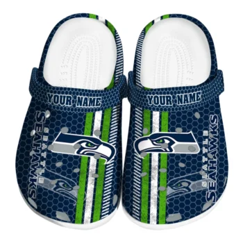 Personalized Seattle Seahawks Contrasting Stripes Clogs