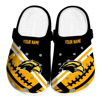 Personalized Southern Miss Golden Eagles Football Motif Clogs