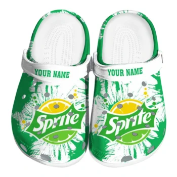 Personalized Sprite Bubbles Green Yellow Clogs