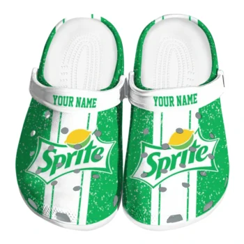 Personalized Sprite Grunge Green White Clogs