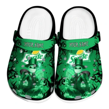 Personalized Sprite Shadow Green Black Clogs