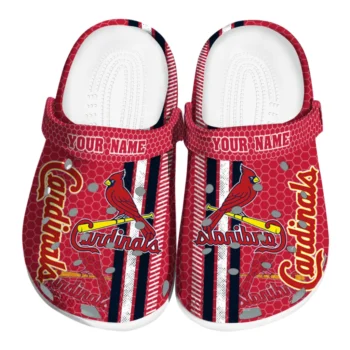 Personalized St. Louis Cardinals Contrasting Stripes Clogs