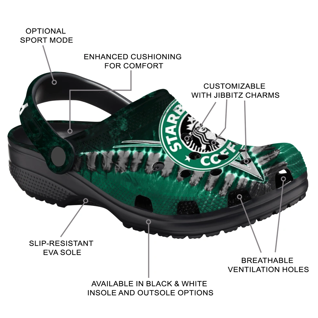 personalized-starbucks-green-motif-green-black-clogs-new-arrival-hey-clogs.webp