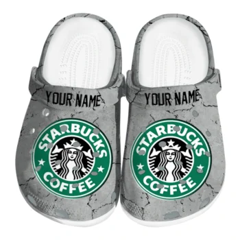 Personalized Starbucks Siren Seal Gray Green Clogs