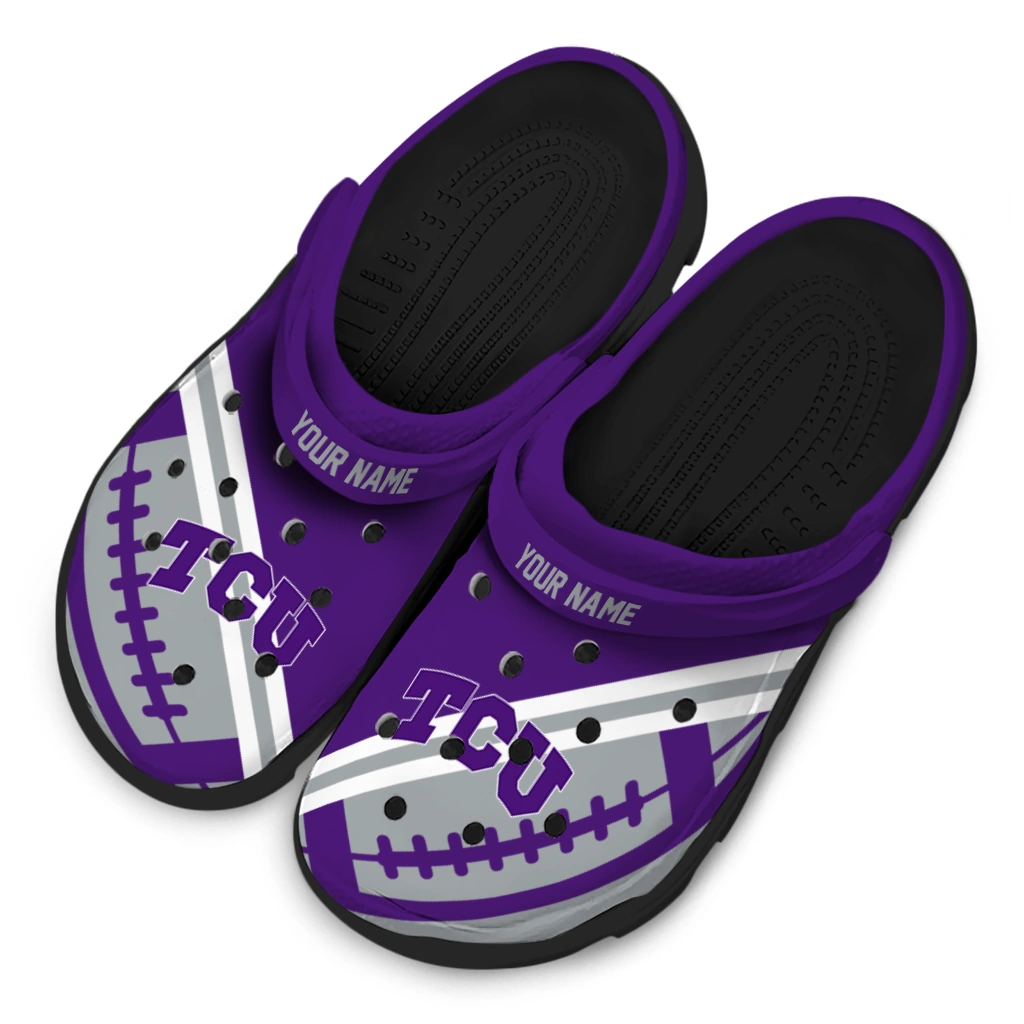personalized-tcu-horned-frogs-football-motif-clogs-latest-model