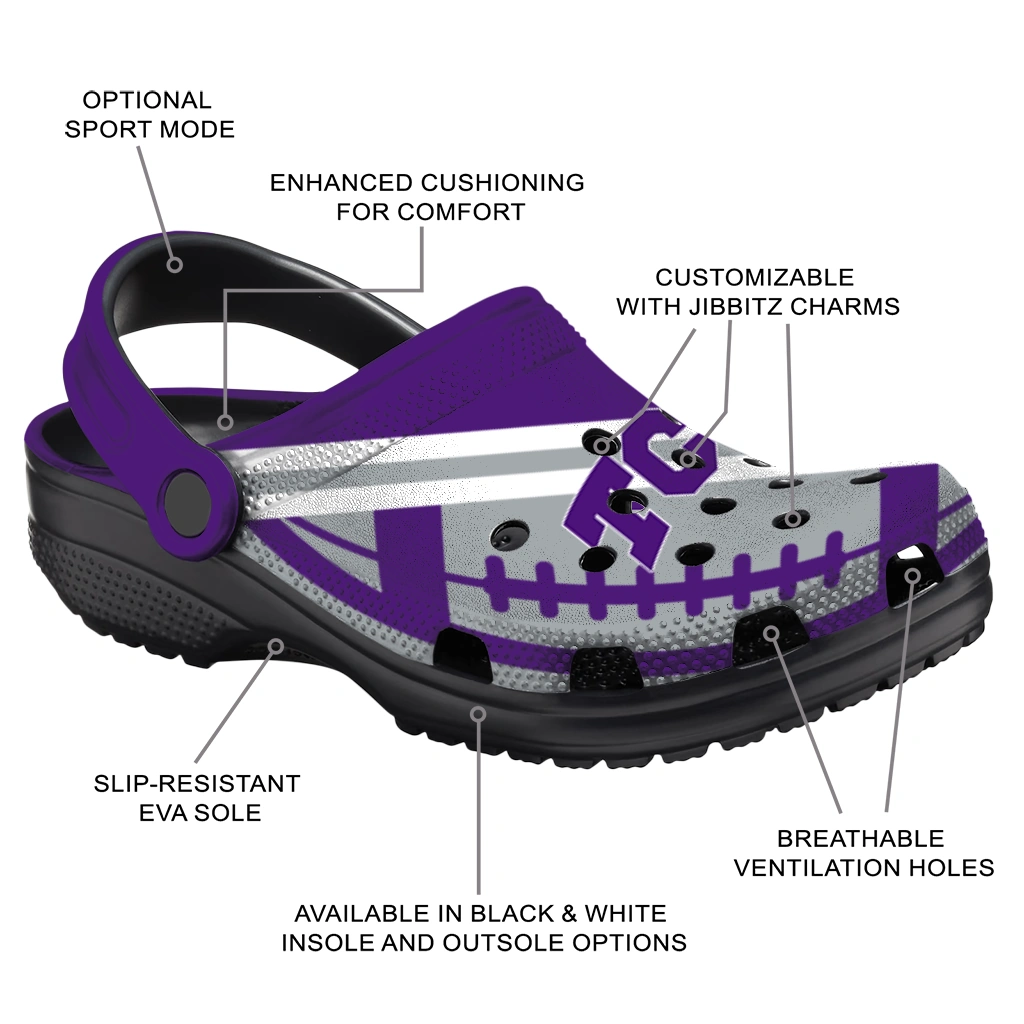 personalized-tcu-horned-frogs-football-motif-clogs-new-arrival