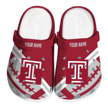 Personalized Temple Owls Football Motif Clogs