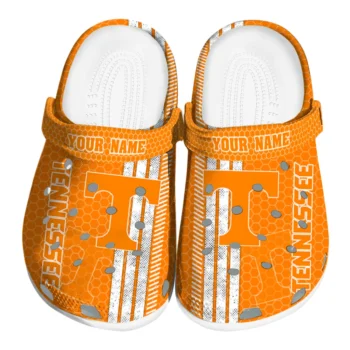 Personalized Tennessee Volunteers Contrasting Stripes Clogs