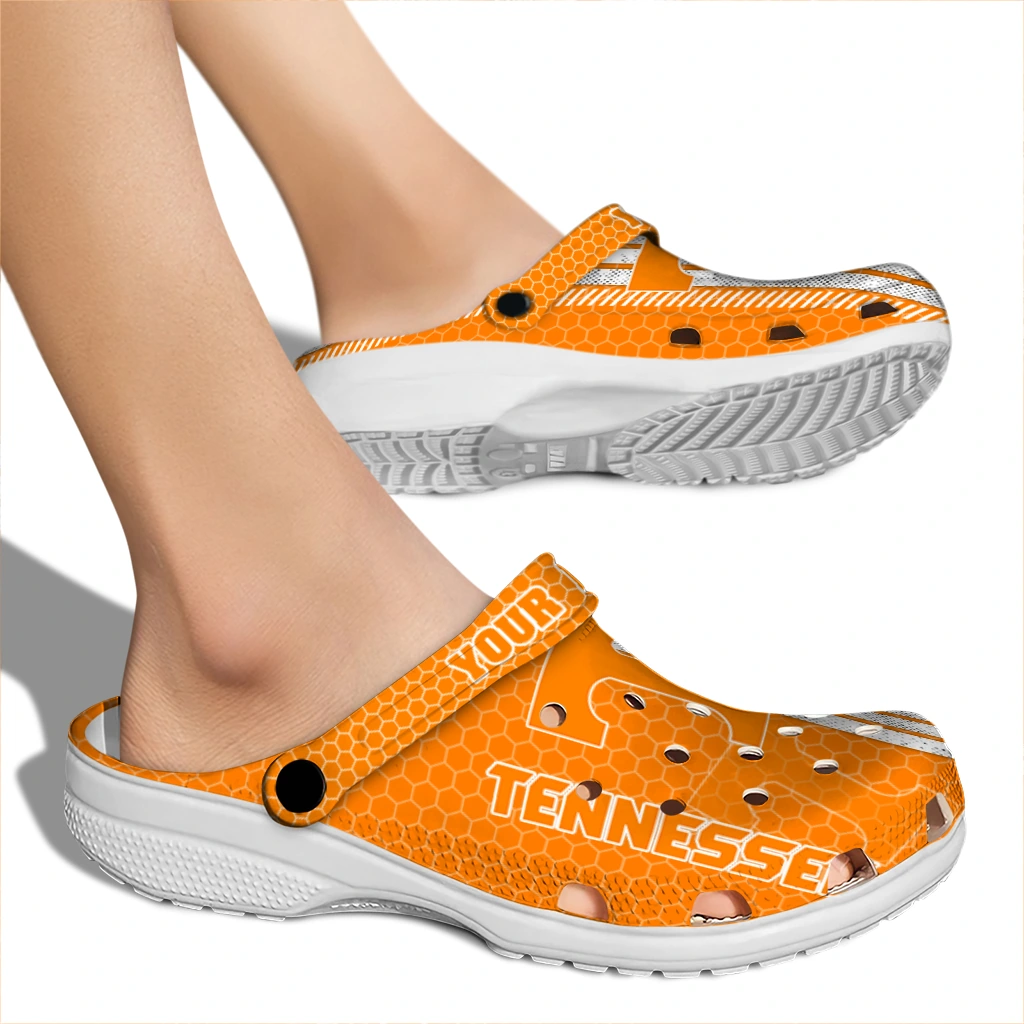 personalized-tennessee-volunteers-contrasting-stripes-clogs-fashion-forward