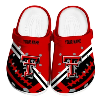 Personalized Texas Tech Red Raiders Football Motif Clogs