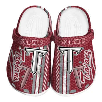 Personalized Troy Trojans Contrasting Stripes Clogs