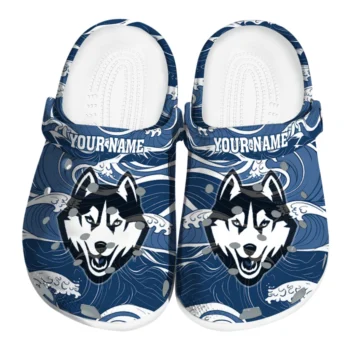 Personalized UConn Huskies Wave Flow Clogs