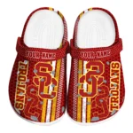 personalized-usc-trojans-contrasting-stripes-clogs-best-selling
