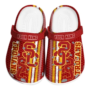 Personalized USC Trojans Contrasting Stripes Clogs