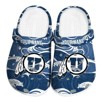 Personalized Utah Utes Wave Flow Clogs