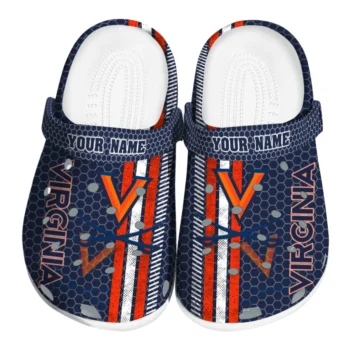 Personalized Virginia Cavaliers Contrasting Stripes Clogs
