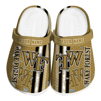 Personalized Wake Forest Demon Deacons Contrasting Stripes Clogs
