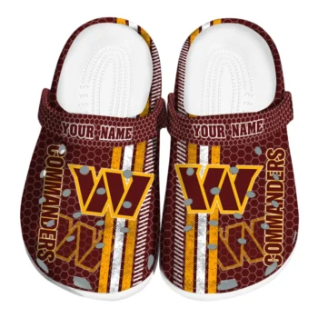 Personalized Washington Commanders Contrasting Stripes Clogs