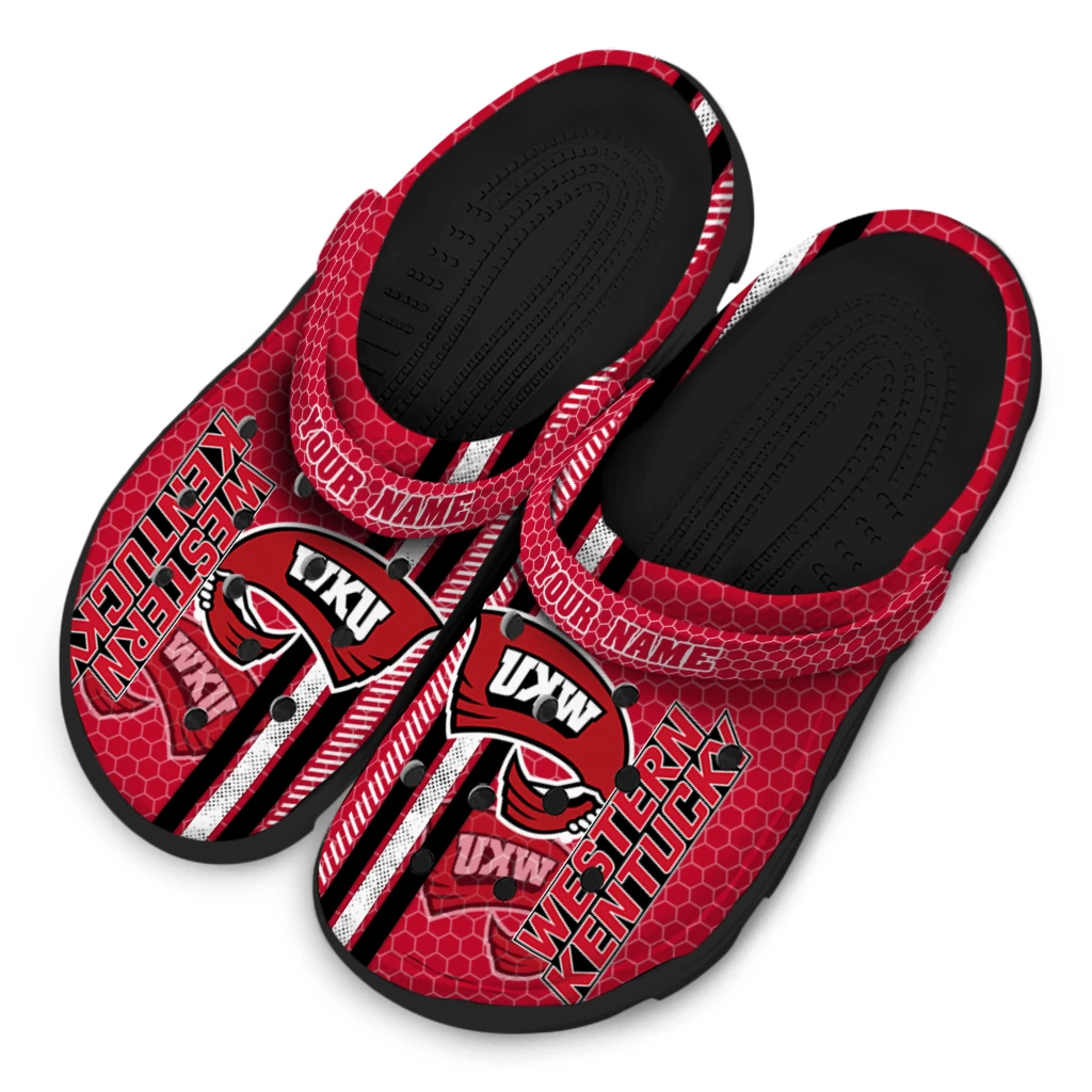 personalized-western-kentucky-hilltoppers-contrasting-stripes-clogs-latest-model