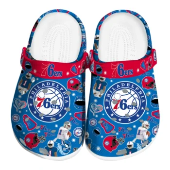Philadelphia 76ers Football Icons Clogs