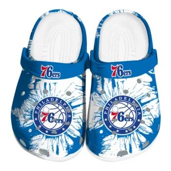 Philadelphia 76ers Splatter Graphics Clogs