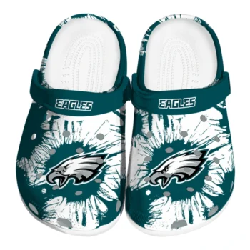 Philadelphia Eagles Splatter Graphics Clogs