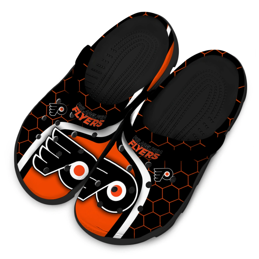 Philadelphia Flyers Hexagon Grid Clogs - Image 4