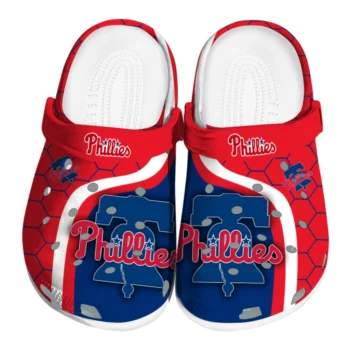 Philadelphia Phillies Hexagon Grid Clogs