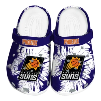 Phoenix Suns Splatter Graphics Clogs