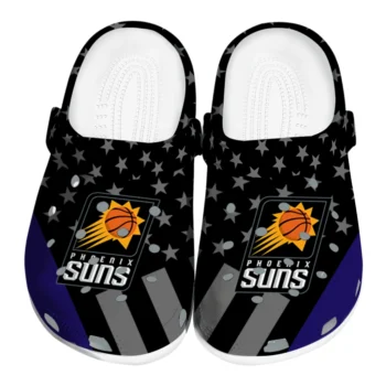Phoenix Suns Stellar Stripes Theme Clogs