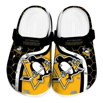 Pittsburgh Penguins Hexagon Grid Clogs