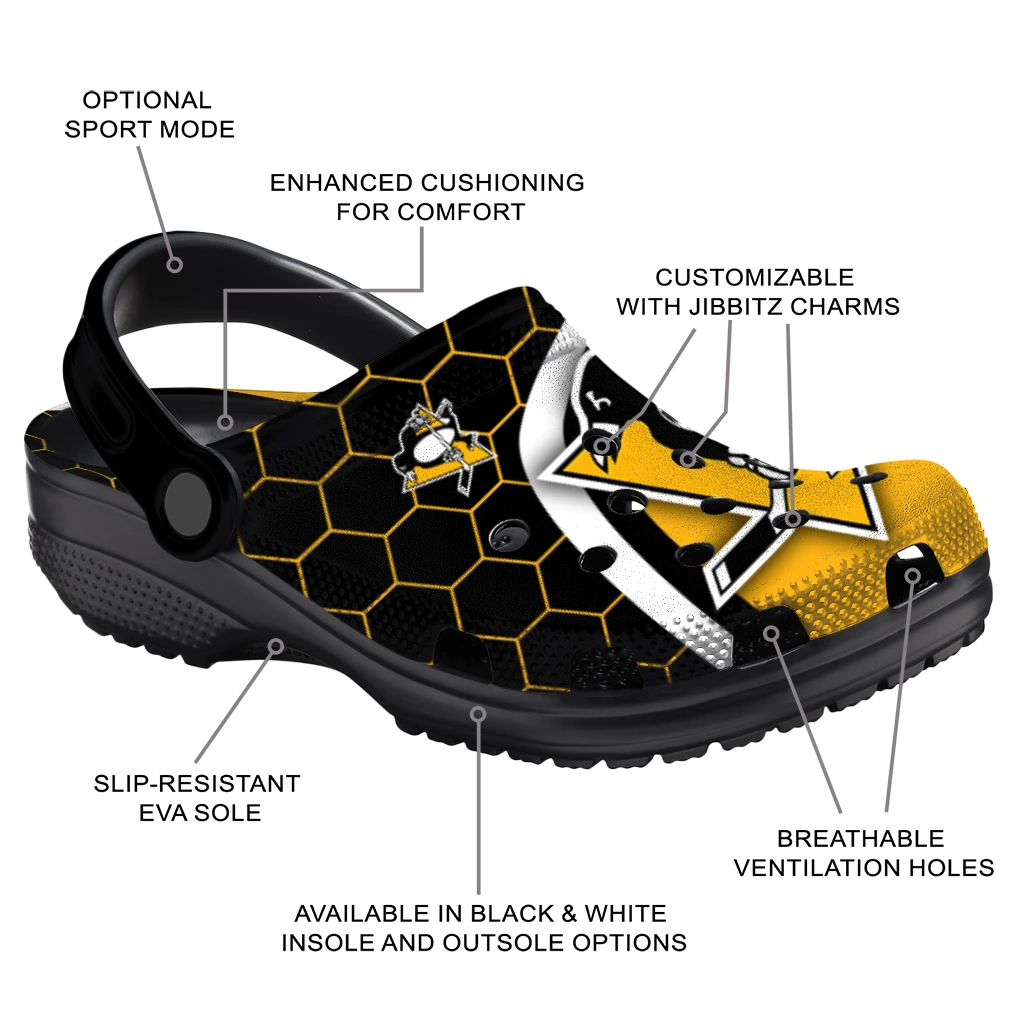 Pittsburgh Penguins Hexagon Grid Clogs - Image 3