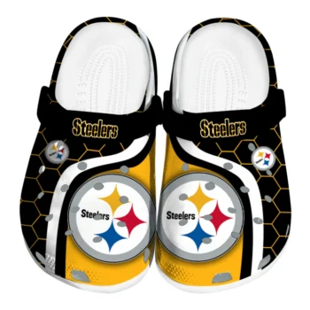 Pittsburgh Steelers Hexagon Grid Clogs