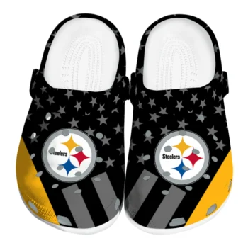 Pittsburgh Steelers Stellar Stripes Theme Clogs