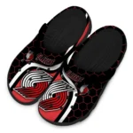 portland-trail-blazers-hexagon-grid-clogs-best-selling