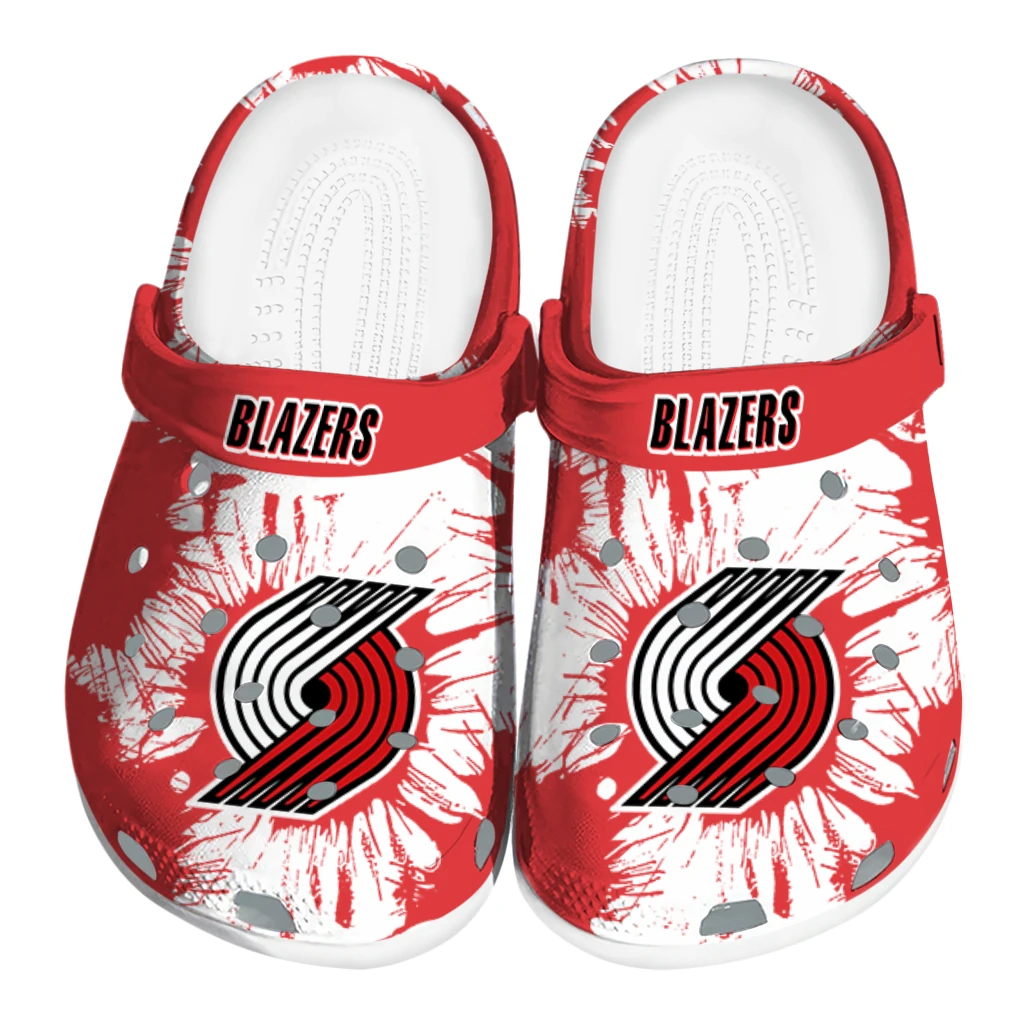 portland-trail-blazers-splatter-graphics-clogs-best-selling portland trail blazers splatter graphics clogs best selling